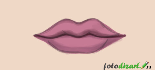 как рисовать губы поэтапно